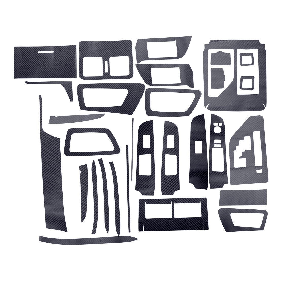 27x Carbon Style Interior Decor Kit Trim Sticker fit for Toyota for Camry 2012-2015 Q