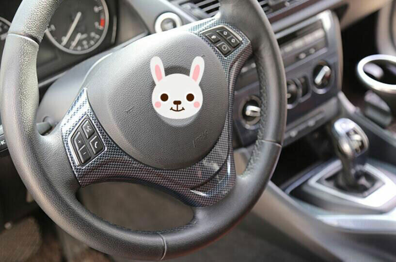 for BMW 2013-15 X1 E84 ABS Carbon Fiber Inner Steering Wheel Decor Cover Trim 1P