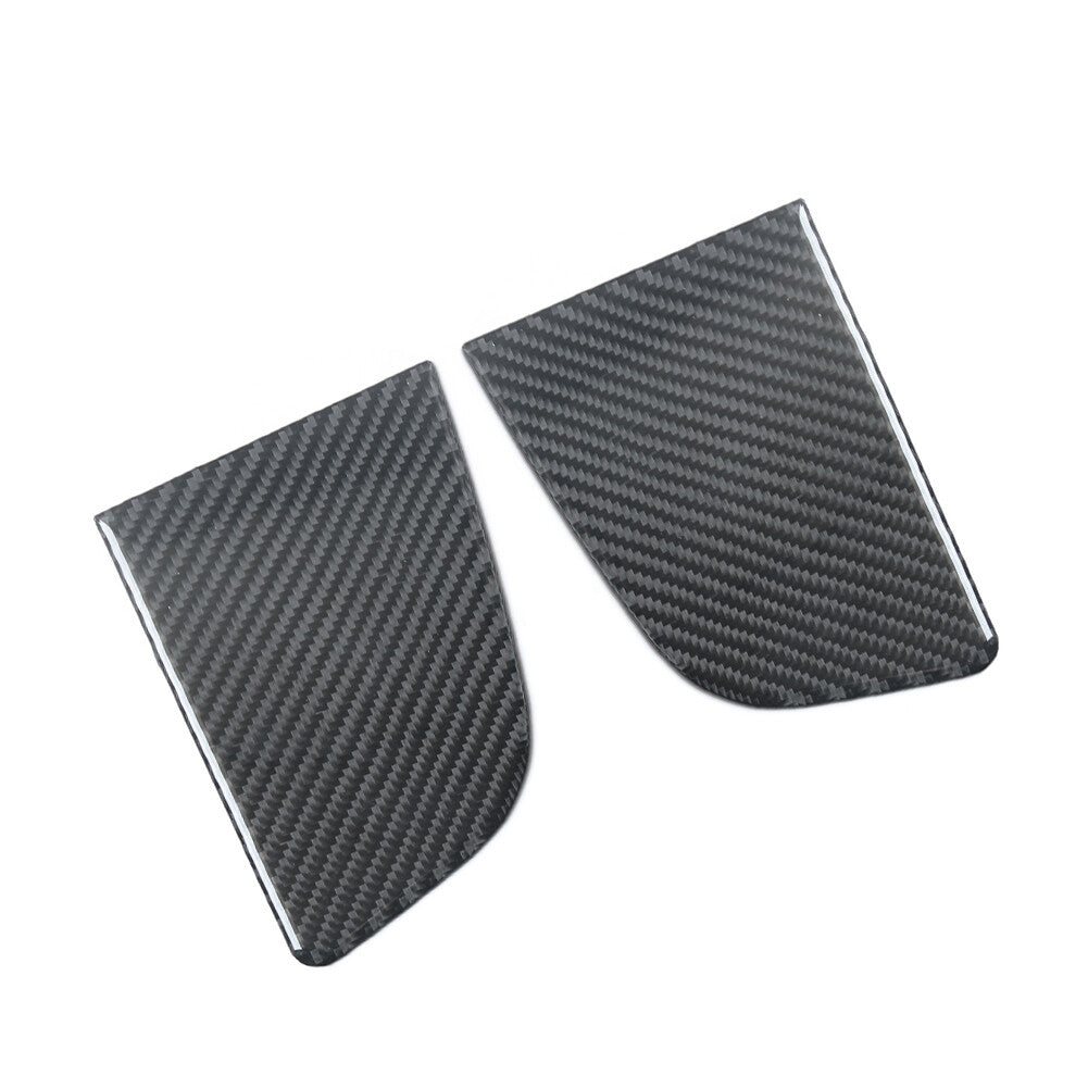 2Pcs Carbon Fiber Front Door Pillars Trim Cover for Chevrolet Sonic 2012-2016