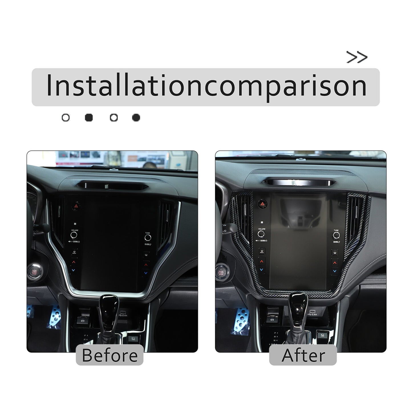 Suitable for 2022-2023 for Subaru Outback Carbon Fiber ABS Center Console Navigation Trim n