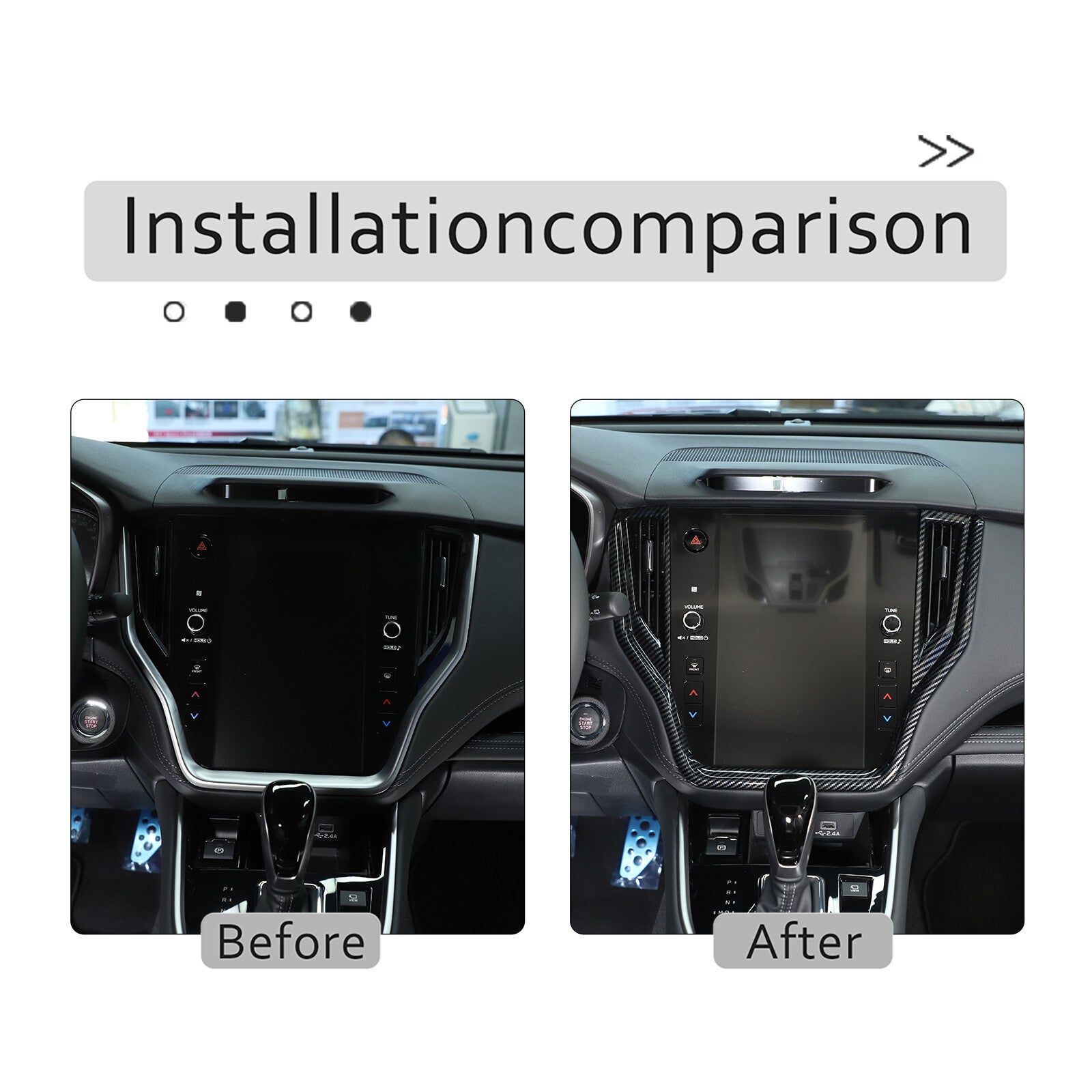 Suitable for 2022-2023 for Subaru Outback Carbon Fiber ABS Center Console Navigation Trim n