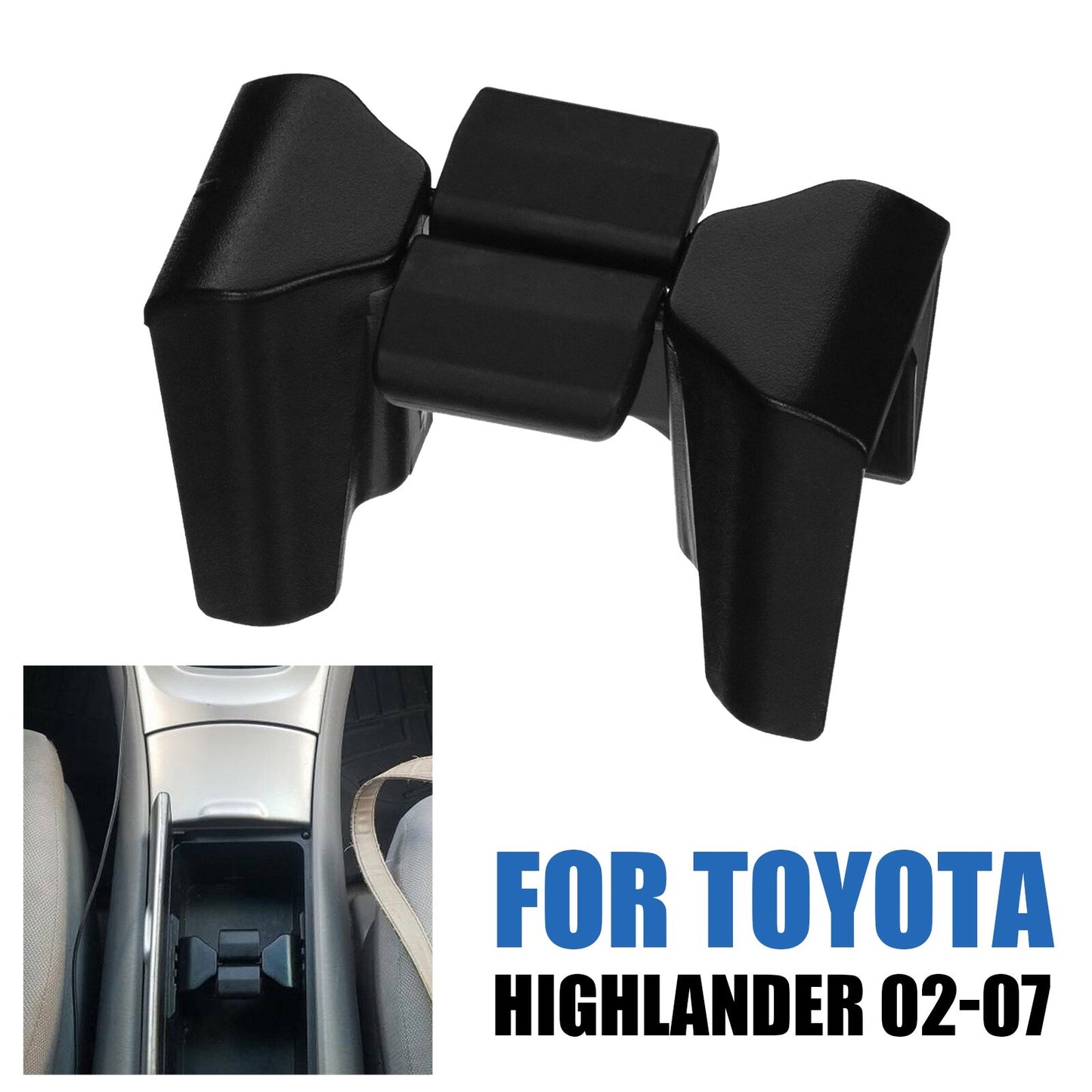 Suitable for 2002-2007 for Toyota Highlander, black center console cup holder insert divider. Q
