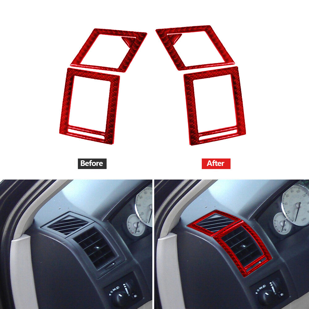 Carbon Fiber for Co -pilot Side Air Vent Outlet Trim Cover For F150 2004-2008 v