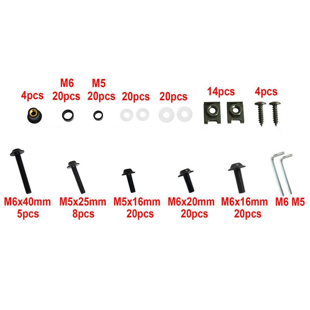 Complete Fairing Bolts Kit Aftermarket Fit for Kawasaki 500R EX500 GPX500