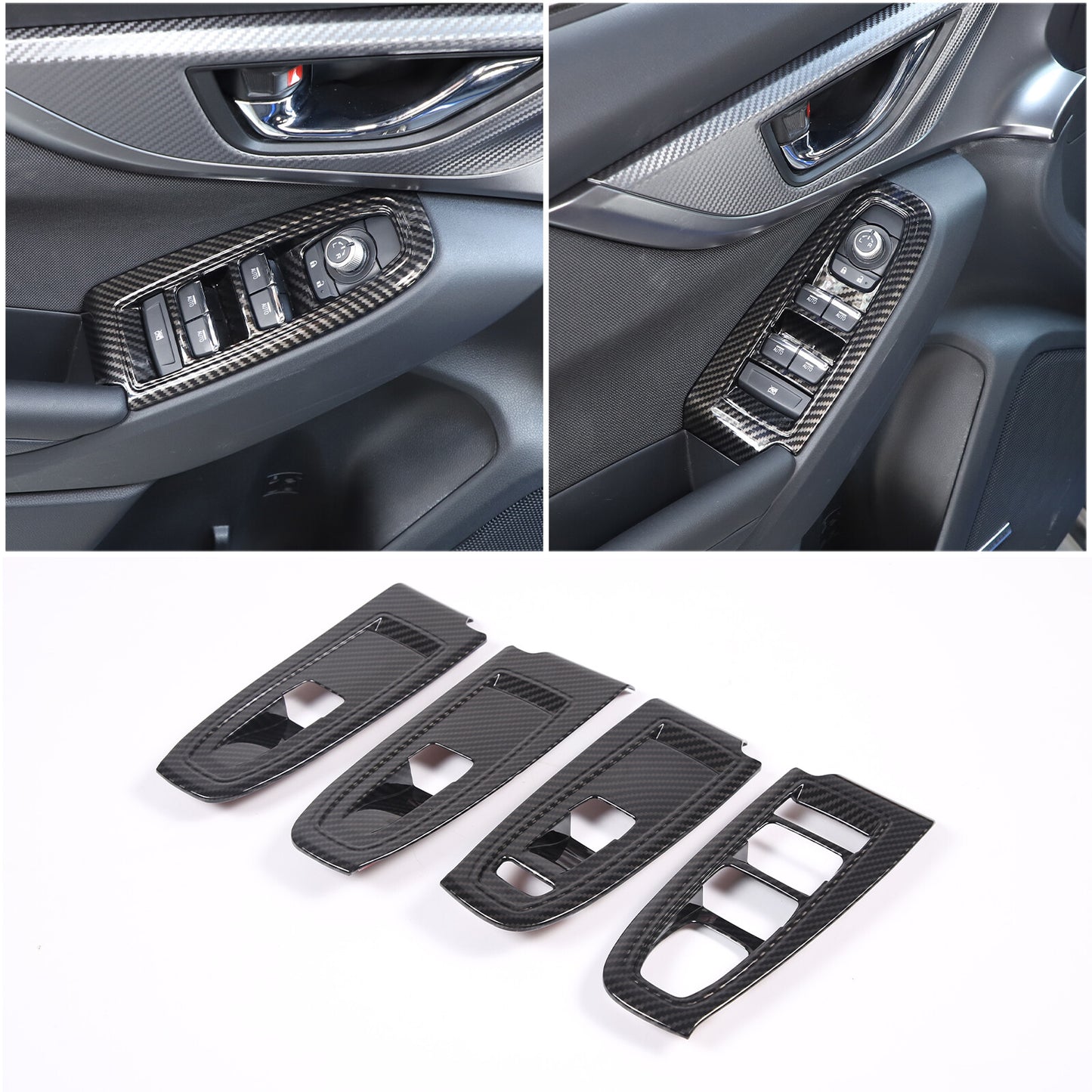 Carbon fiber ABS steering wheel decorative frame cover suitable for Corvette C7 2014-2019 - v