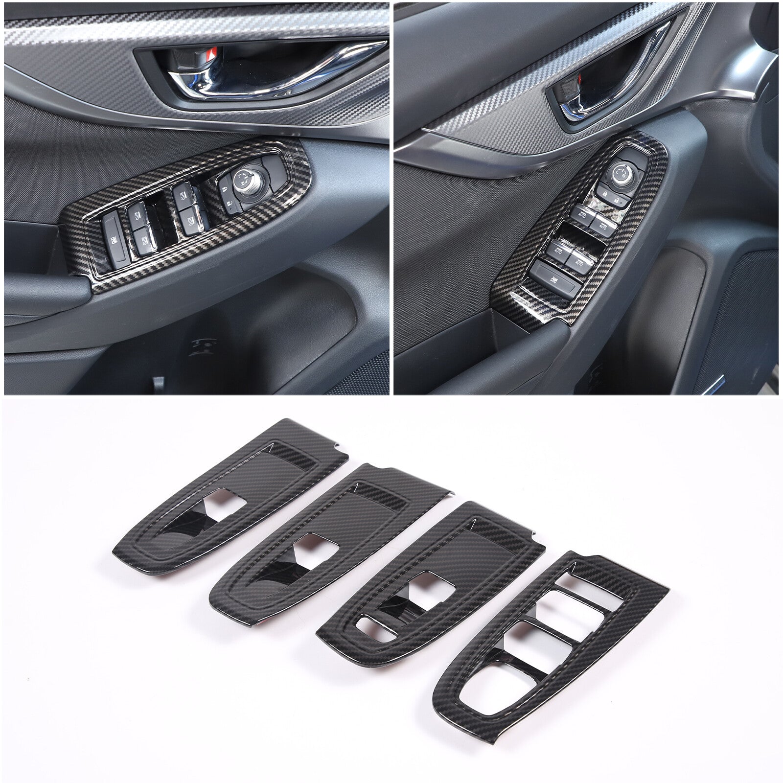 Carbon fiber ABS steering wheel decorative frame cover suitable for Corvette C7 2014-2019 - v