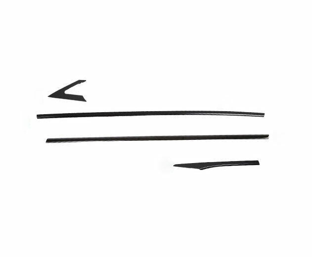 for Honda for Civic 2016-2020 Steel Black Lower Window Strip Sill Molding Cover Trim n