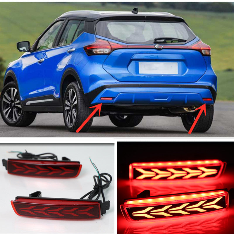 2pcs Fit for KICKS 2017-2023 LED Rear Fog Light Tail Bumper Light Sets v