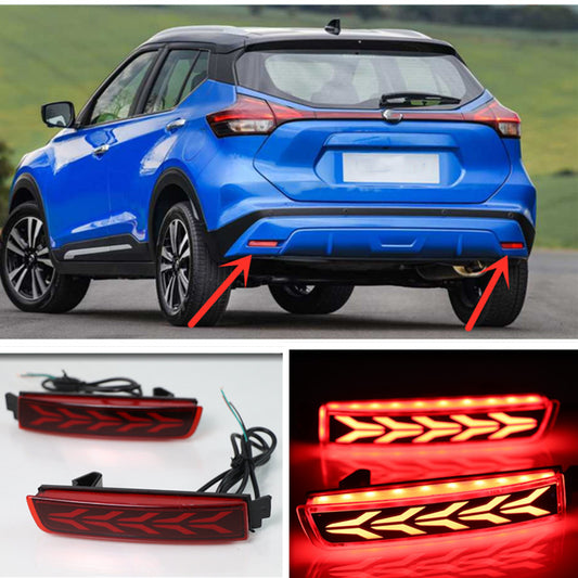 2pcs Fit for KICKS 2017-2023 LED Rear Fog Light Tail Bumper Light Sets v