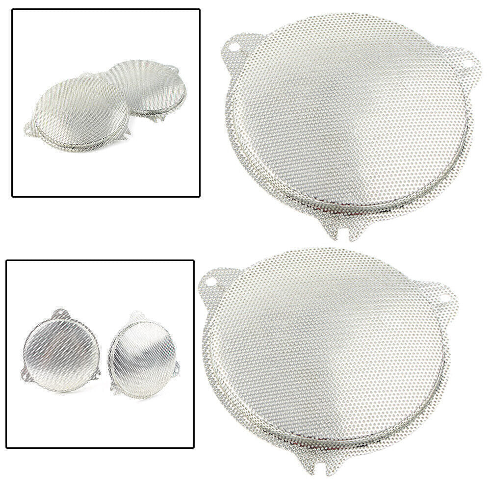 Chrome Front Mesh Speaker Grills Covers Fit for Harley Electra Street Road Glide Q