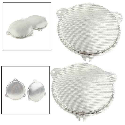 Chrome Front Mesh Speaker Grills Covers Fit for Harley Electra Street Road Glide Q