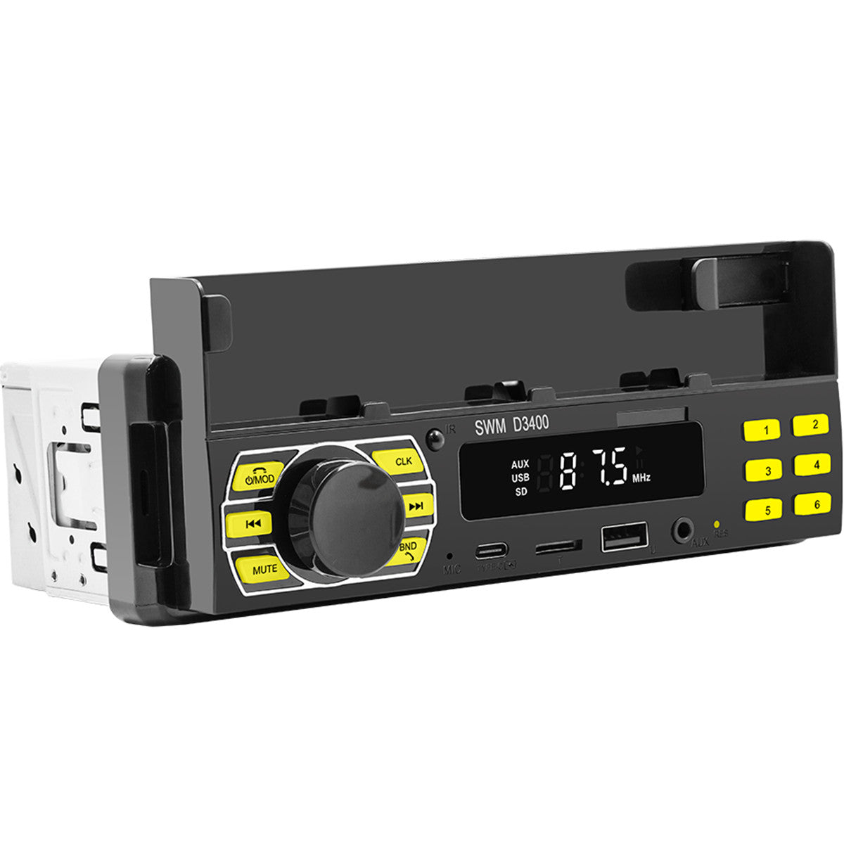 1 DIN Car Stereo Digital MP3 Player with Built-in Bluetooth and Phone Holder n