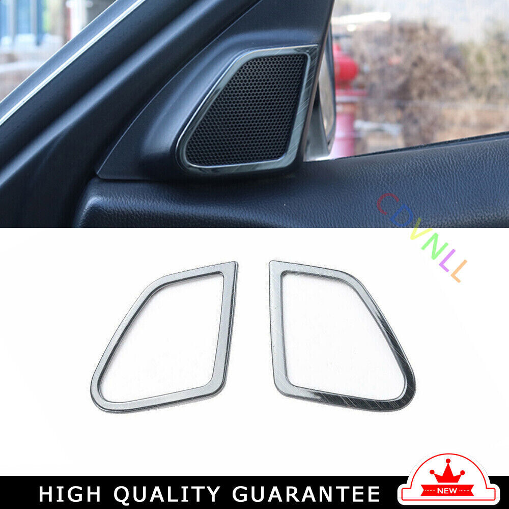 A Post Speaker Frame Cover Trim 2X for Honda Accord 8th 2008-2013 Black Titanium