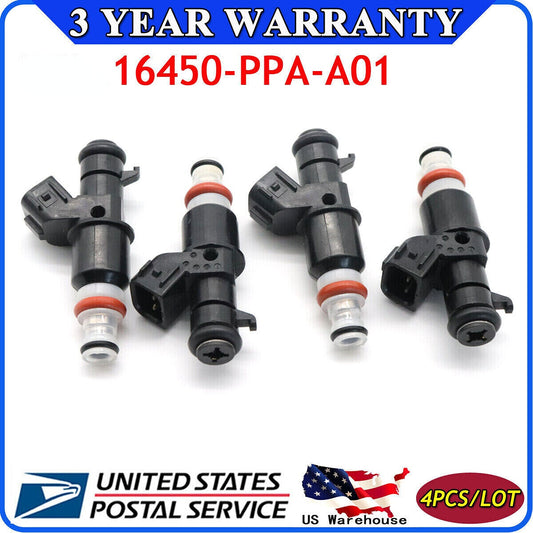 4-piece fuel injector kit 16450-PPA-A01 for 2002-2004 for Honda CRV CR-V 2.4L L4 ( ) v