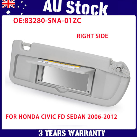 Sun Visor Grey Right Hand 83230-SNA-A01ZC For 2006-2012 for Honda for Civic FD Sedan AU v