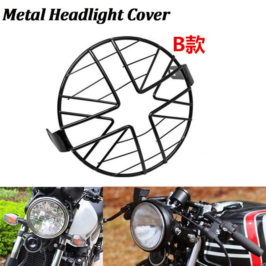 6.5inch Motorcycle Headlight Cover Protector Guard Accessories Black Accessory Q