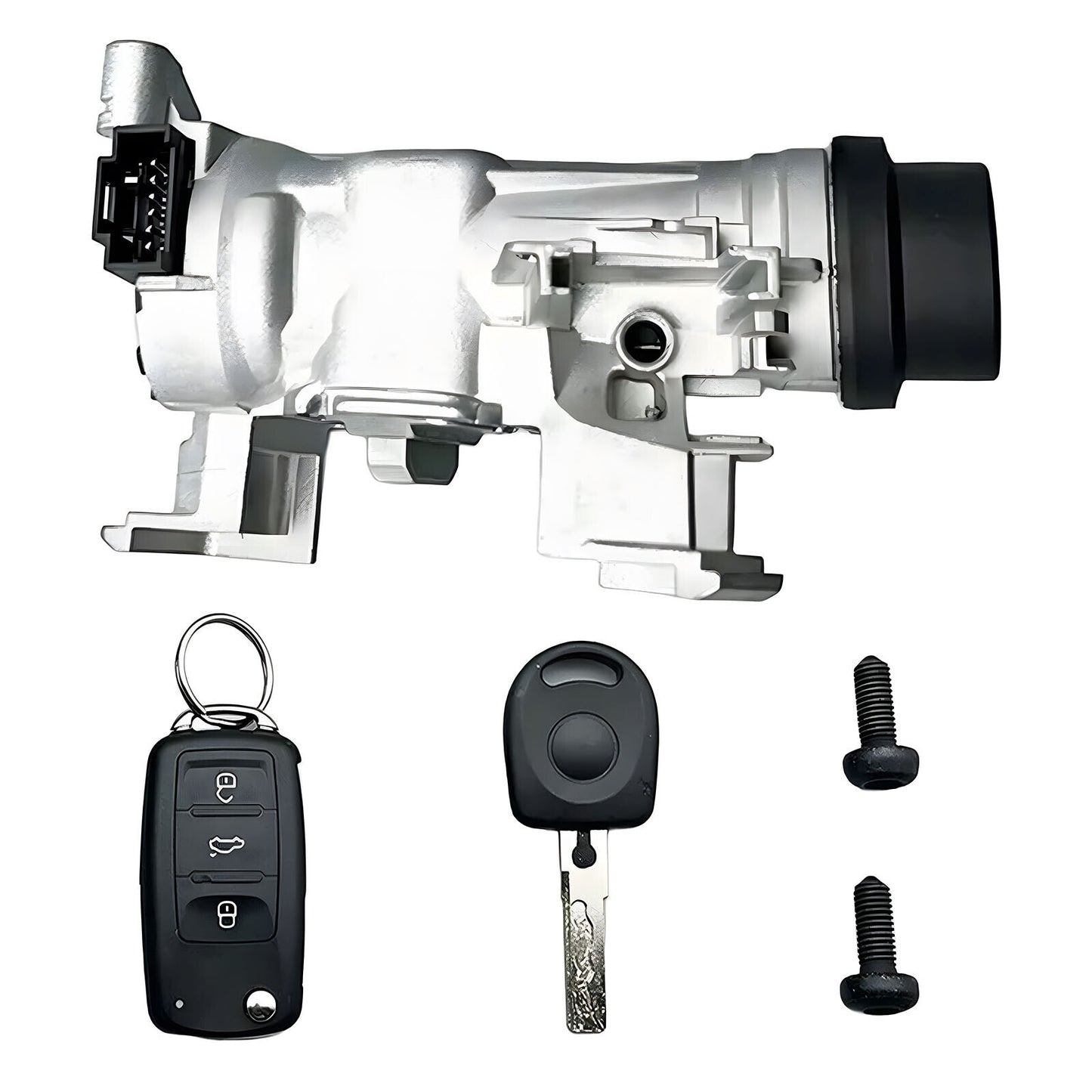 for VW for Jetta 2006-18 With Chip Key Shell 2 Remote Ignition Switch Lock Assembly Q