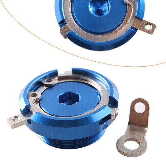 CNC Oil Filler Cap Set Fit for Kawasaki KLR650 2008-2012 & VN900 Classic 06-11 Blue Q