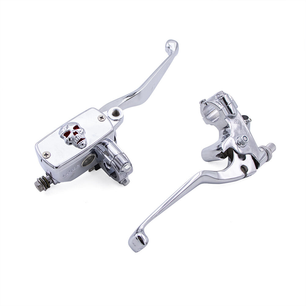 7/822mm Skull Control Reservoir Brake Clutch Levers for Honda for Yamaha for Suzuki Q