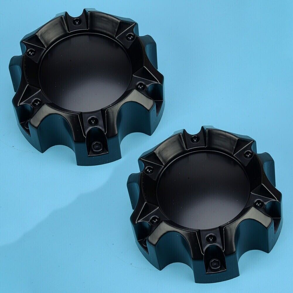 2pcs/set 6-Lug Car Wheel Tyre Center Hub Caps Protector Rims Parts Black New n