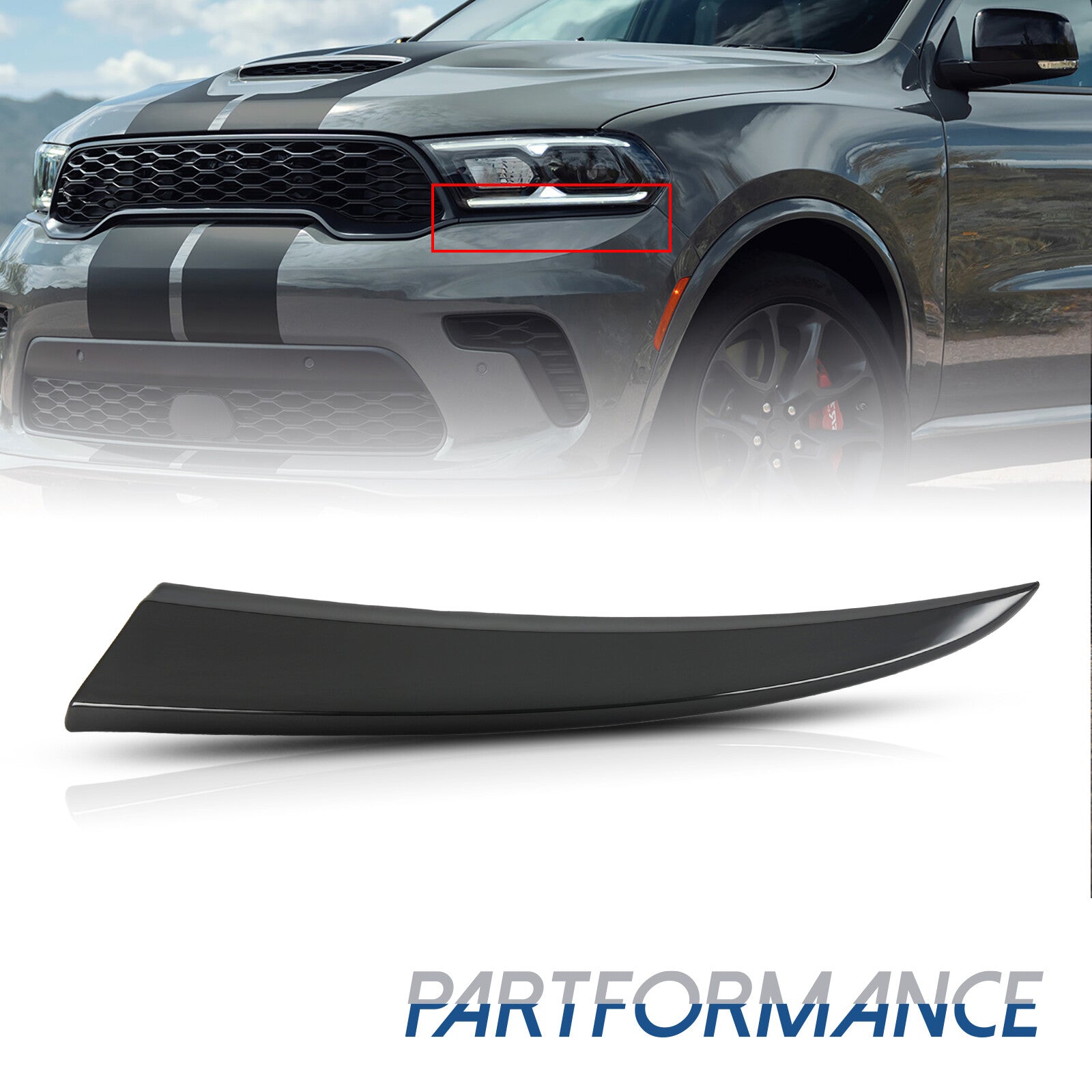 Front Driver Side Grille Molding for 2021 - 2022 for Dodge Durango 6UZ41DX8AA- v