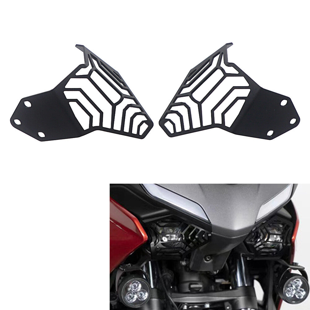 Headlight Cover Protector Grille Guard Black for Yamaha Tracer 700 / 7GT 2020-23 Q