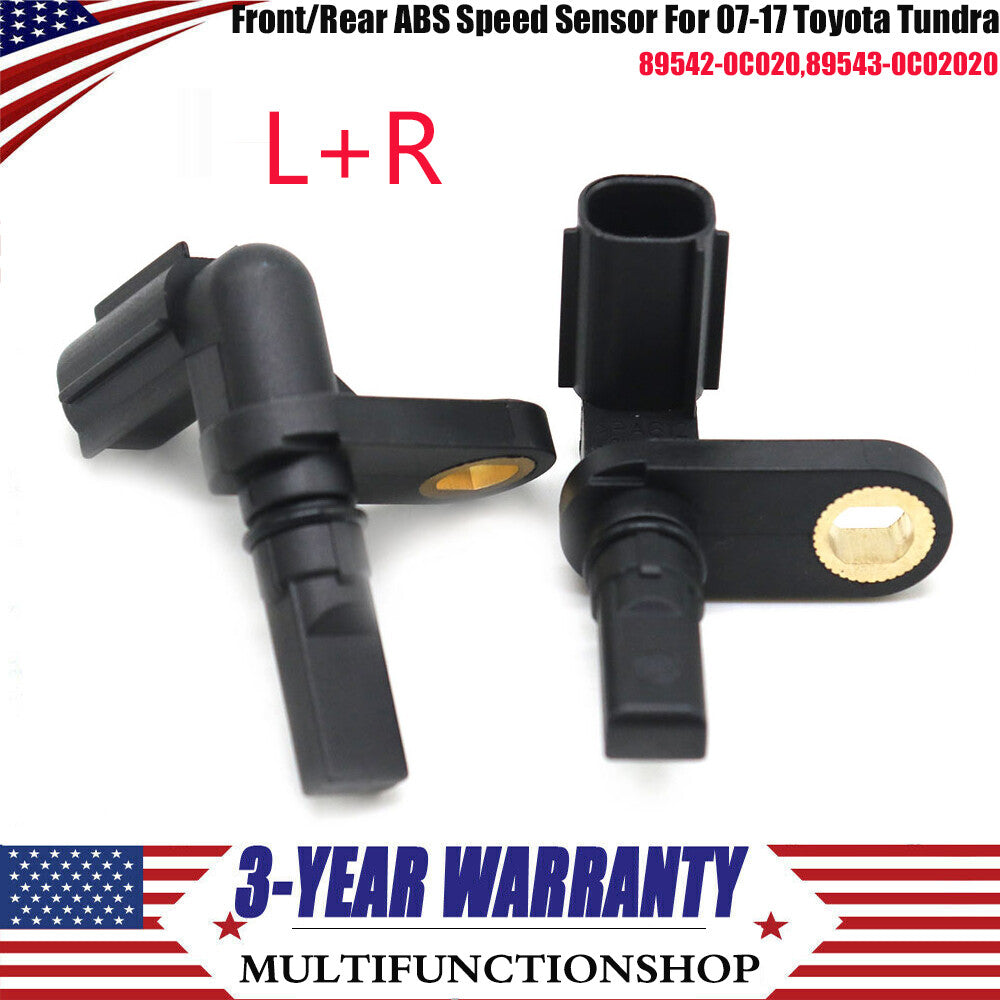 2Pcs New Front/Rear Left & Right ABS Wheel Speed Sensors 07-17 for Toyota Tundra
