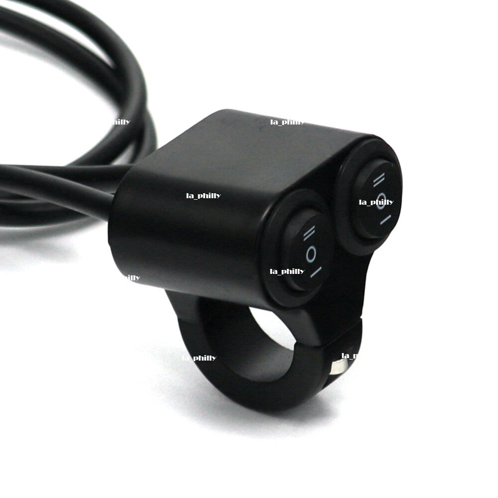 12V Motorcycle Switch 7/8 Handlebar Dual Button ON/OFF/ON Control Switches Q