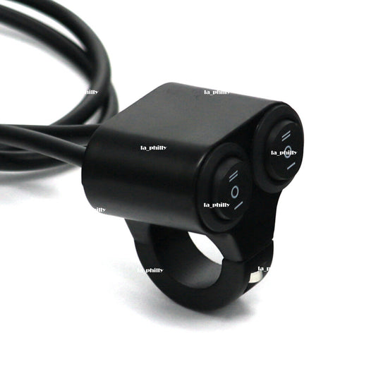 12V Motorcycle Switch 7/8 Handlebar Dual Button ON/OFF/ON Control Switches Q