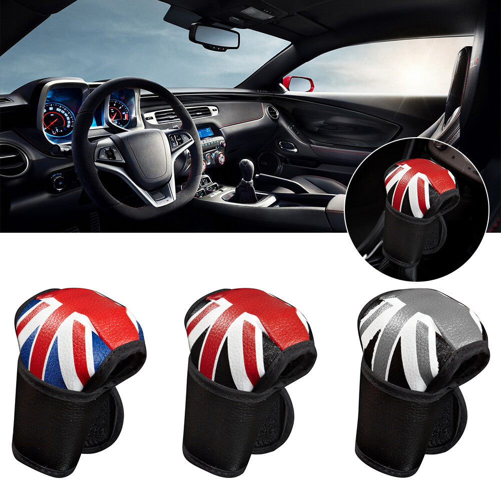 Suitable for Mini Cooper PU Leather Gear Shift Knife Covers, Union Jack Transmission Protector - n