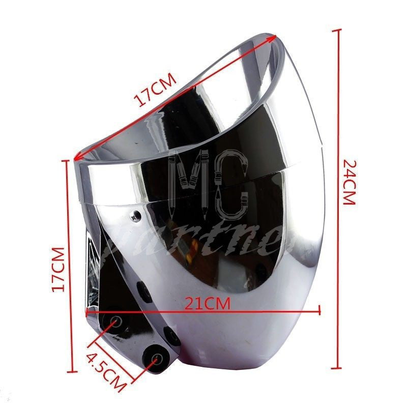 Motorcycle Chrome Front Bullet Headlight for Harley Cruise for Honda Steed Shadow Q