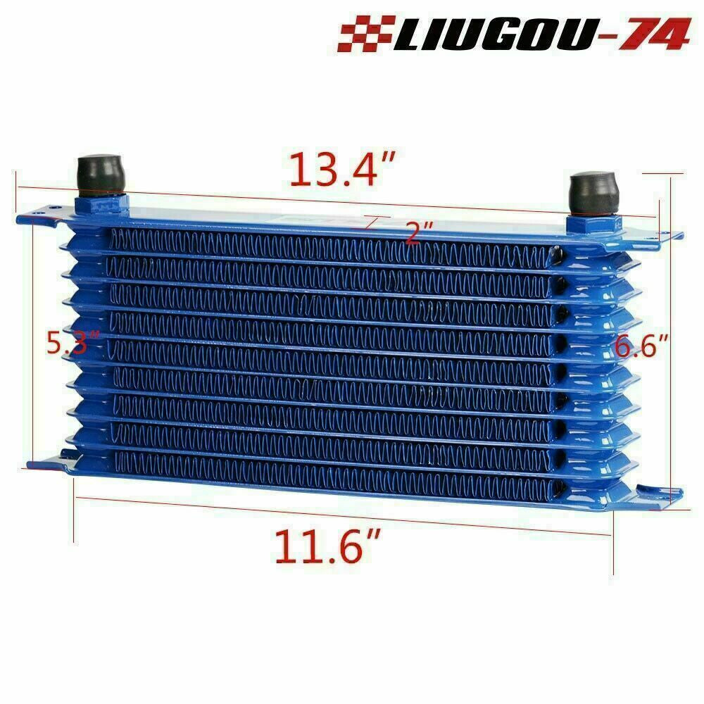 Suitable for 10-row universal all-aluminum engine 10AN oil cooler + filter adapter kit Q
