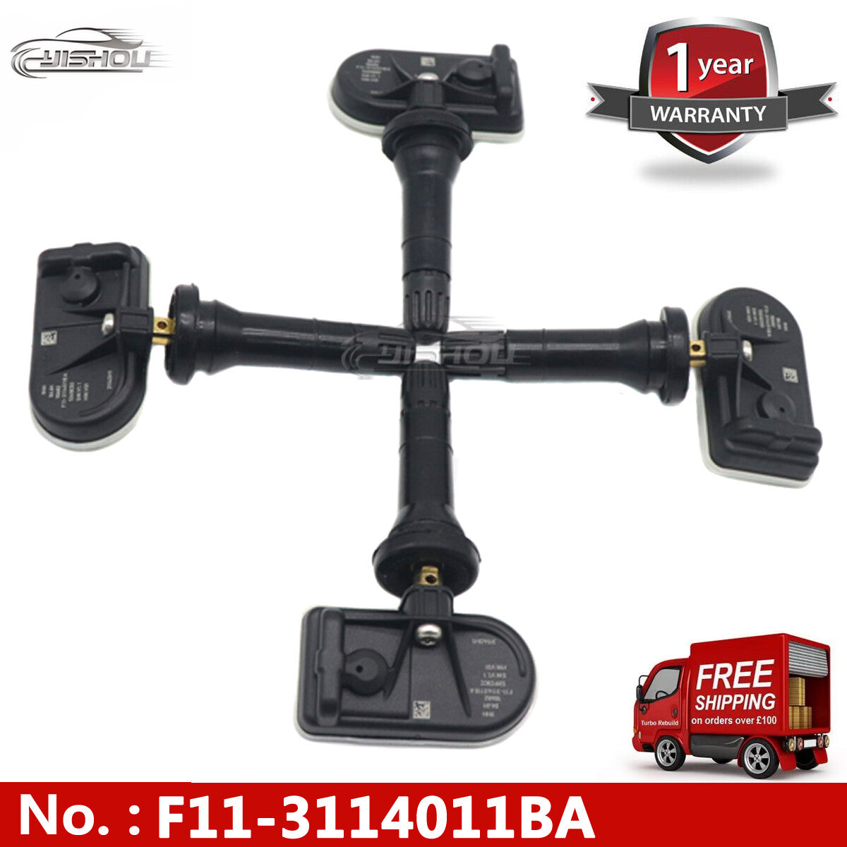 4-pack F11-3114011BA TPMS tire pressure sensor 433MHz, new, for Jetour Traveller T2