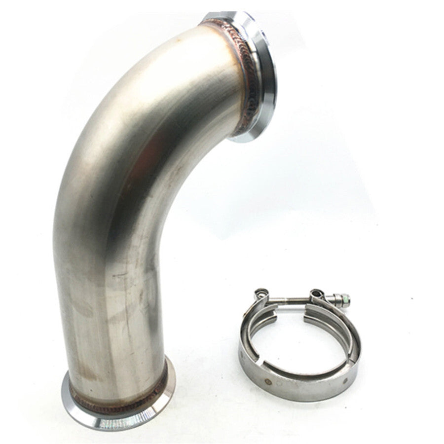 1Set 3 Car 90° Garrett w/clamp Pipe Short Leg 6 Universal Downpipe Part Q