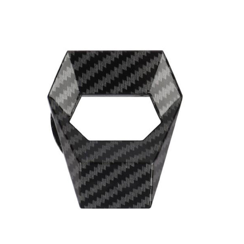 Carbon Fiber Look Ignition Switch Protective Cover Start Button Decorate Trim v