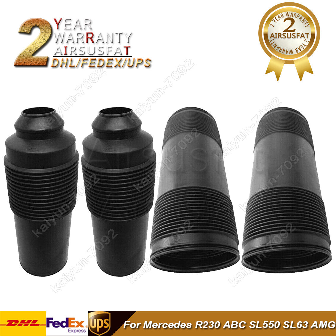Front Rear Hydraulic R230 Shock Dust Cover for Mercedes ABC SL550 SL63 AMG New