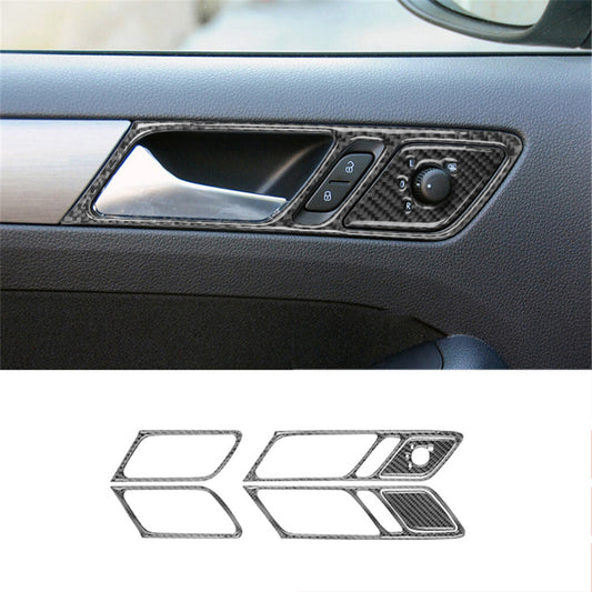 Carbon Fiber Door Handle Cover Trim for Volkswagen for Jetta Sedan 2011-2014 Type A