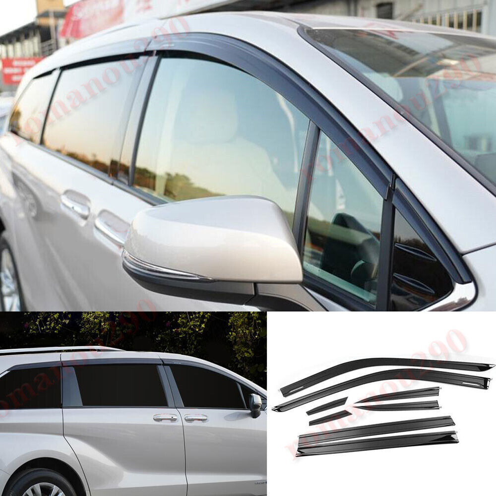 8X for Toyota for Sienna 2021-2024 ABS Black Window Visor Vent Shades Sun Rain Guard