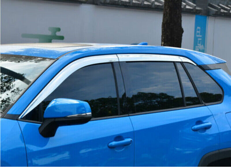 20-23 For RAV4 Chrome Style Side Window Visor Sun Rain Shield Guard B n
