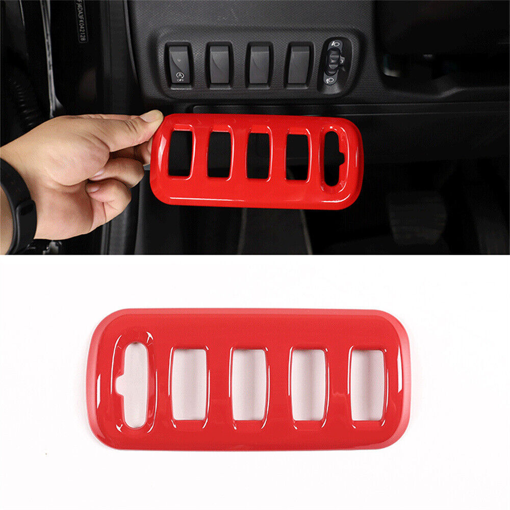 Red ABS headlight dial switch button trim for Smart 2015+ n