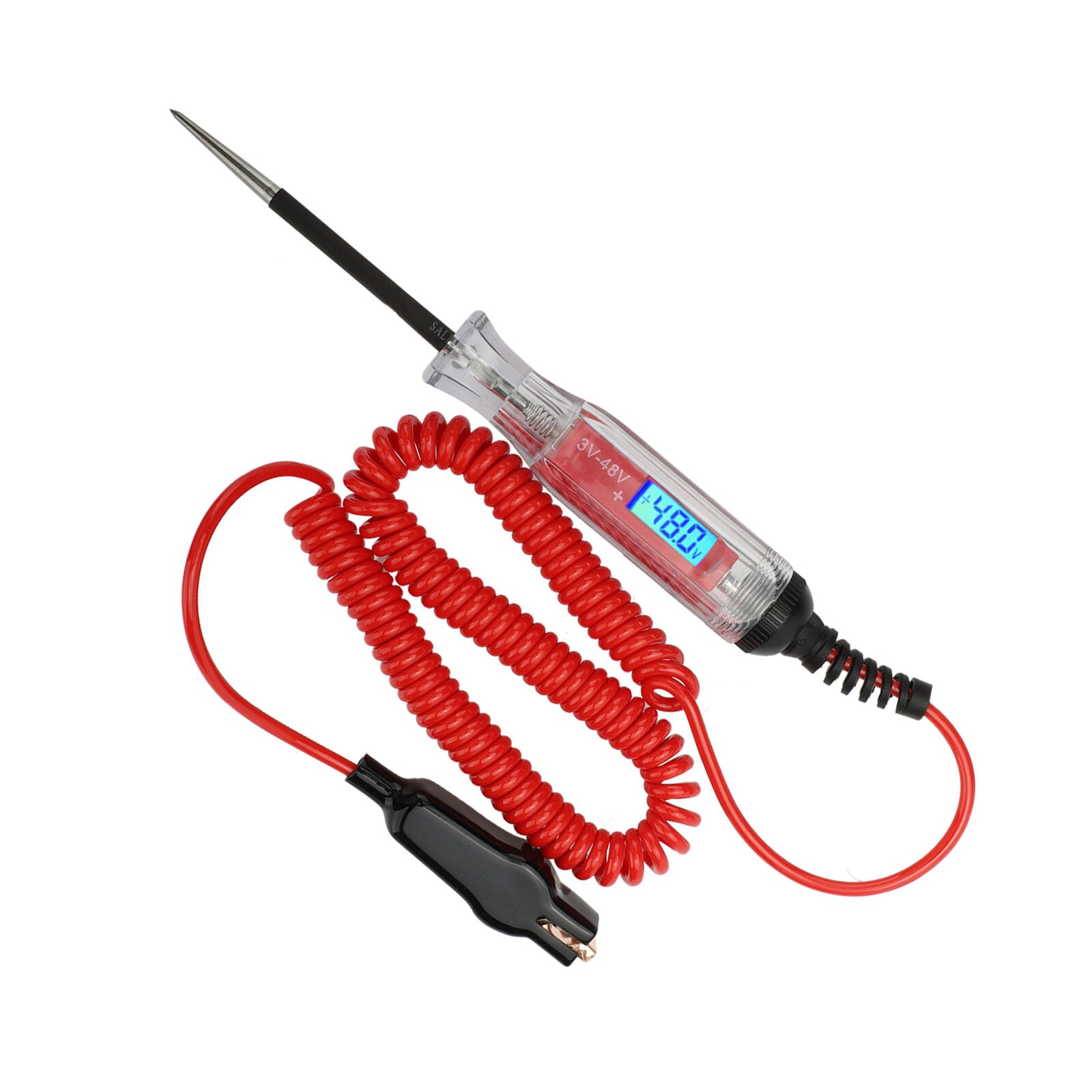 DC 3-48V LCD Digital Electric Circuit Tester Cable for Car Boat RV Motorcycle