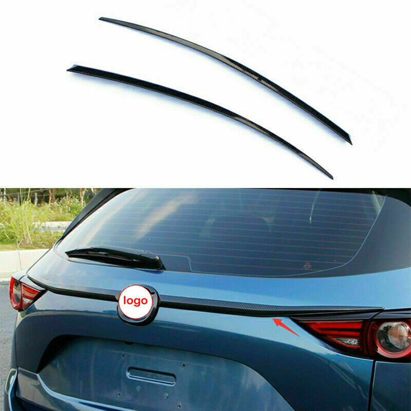 for Mazda CX-5 2017-2021 Carbon Fiber Rear Trunk Garnish Tailgate Lid Cover Trim