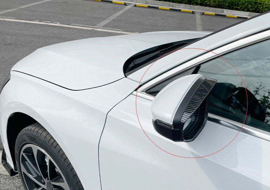 for Audi A3 2022-24 ABS Carbon Fiber Door Rear View Mirror Rain Eyebrow Trim 2P