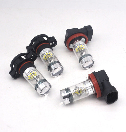 4x White LED FOG H16 LIGHT RUNNING Fog BULBs for Mini cooper F55 F56 2014-2016 v