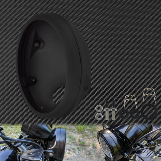 7'' Motorcycle Matte Black Front Headlight Housing Cover Fit for Harley XL1200 Q