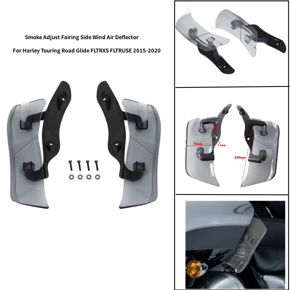 Smoke Side Wings windshield fairing suitable for Harley Road Glide 2015 - 2020 - n
