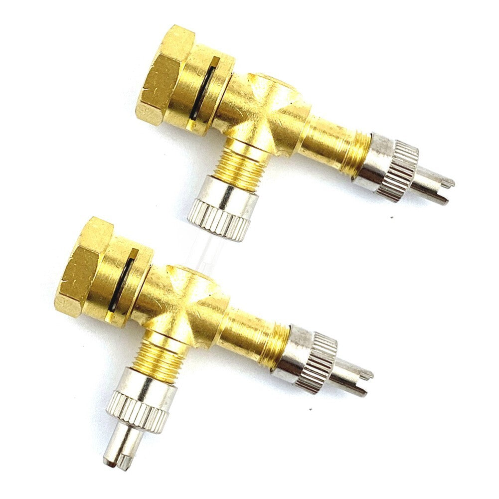 2pcs TPMS Valve Tee Adapter 3-way Pure For Motorcycles For Automobiles Car v