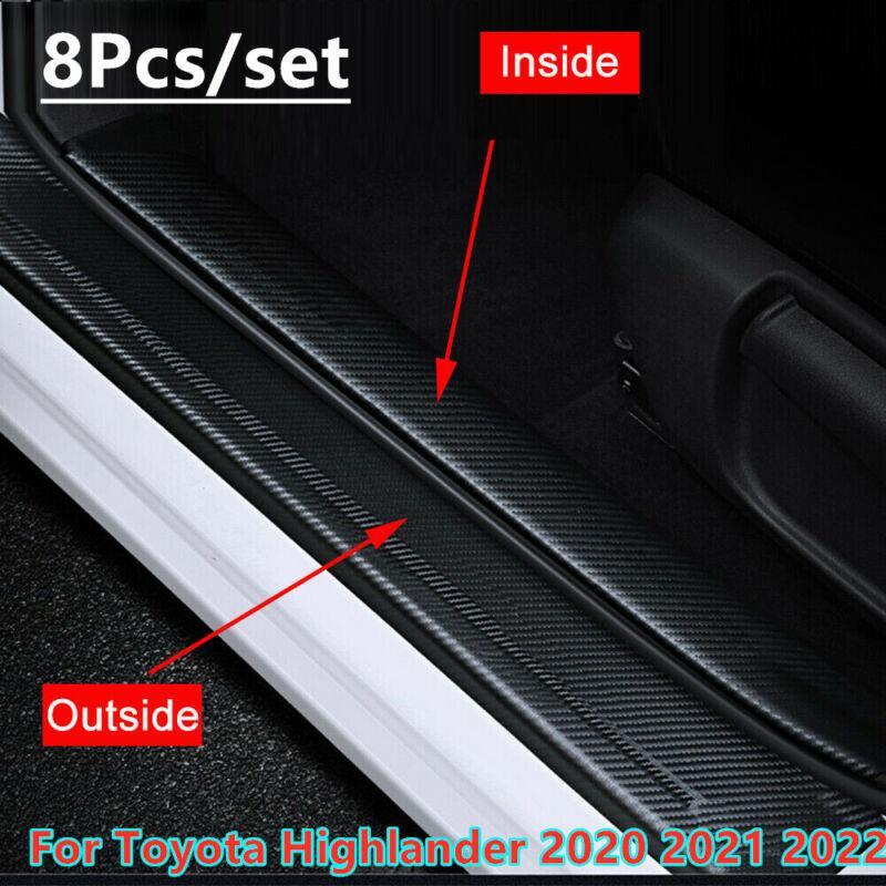 Leather door and window sill protectors for Toyota Highlander 2020-2024 (8x)