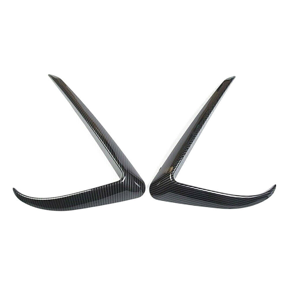 Fit 2017-22 18 for Tesla Model 3 Carbon Fiber 2x Front Fog Light Eyebrow Cover Trim