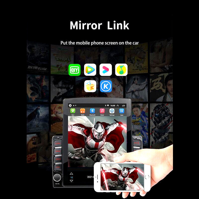 Android 9.1 GPS Navigation WiFi Player 9.7-inch Radio for iOS/Android Car FM Stereo 2DIN- n